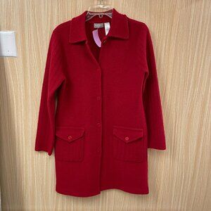 Liz Claiborne Wool Duster Cardigan Size Medium